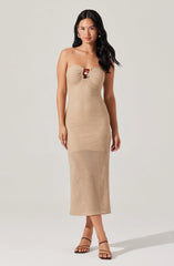 Kasandra Strapless Open Knit Dress