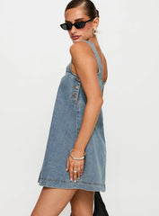 State Of Mind Mini Dress Blue Denim