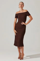 Promise Off Shoulder Midi Dress