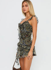 My Lifeline Frill Mini Dress Zebra