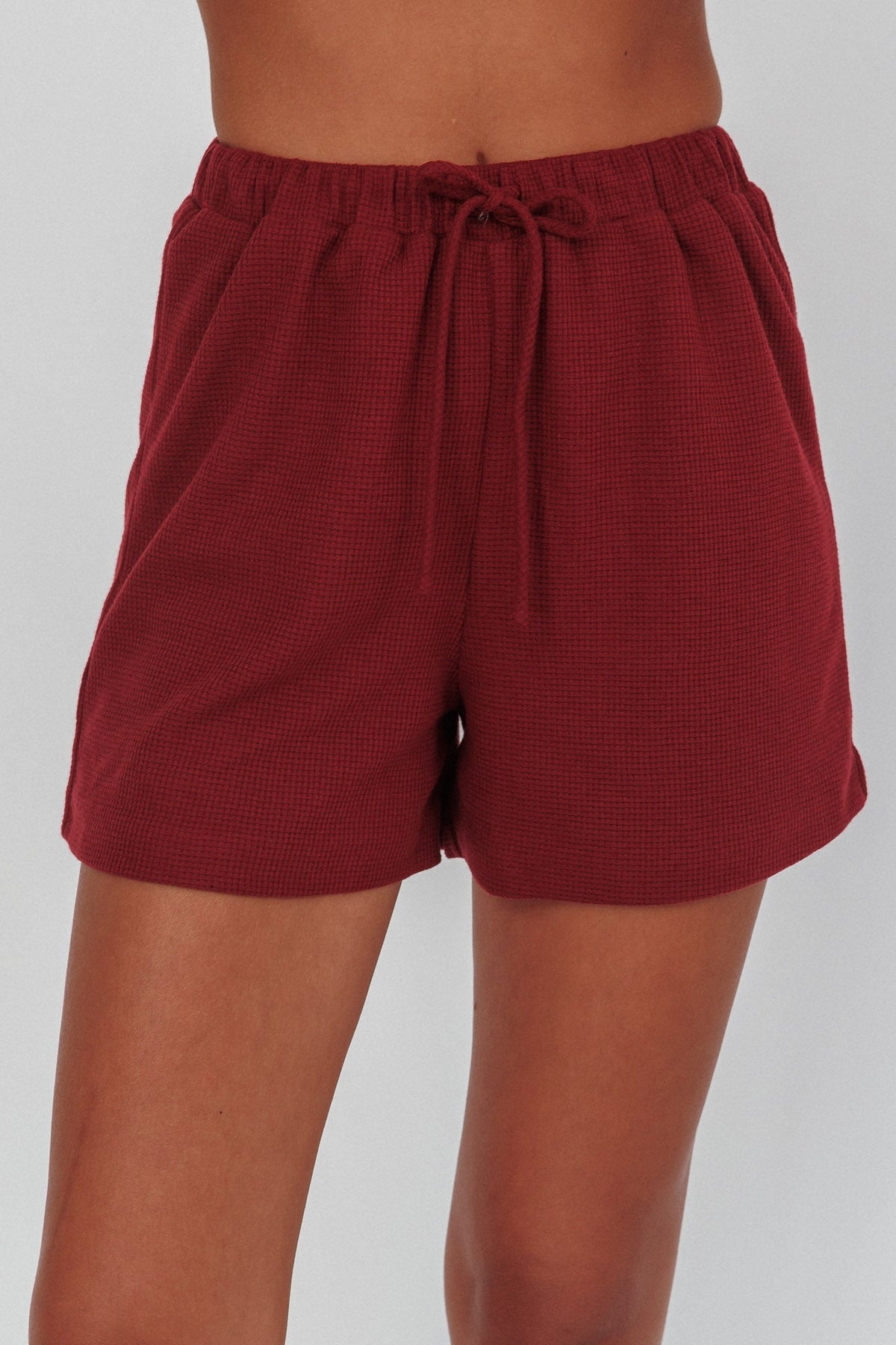 Ryder Drawstring Shorts Burgundy