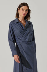 Flykra Asymmetrical Wrap Midi Dress