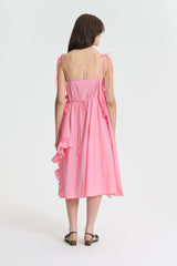AMILIA | DRESS SHIKI LIGHT TAFFETA SORBET