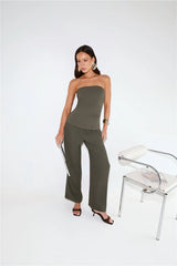 Core Cut Tailored Strapless Top White