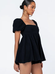 Lorna Romper Black