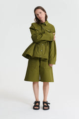 ALICE | JACKET DENIM OLIVE GREEN
