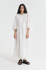 KARMEN | DRESS MAQUIS JACQUARD ECRU