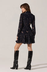 Lucien Collared V-Neck Mini Dress