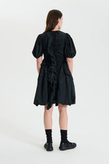 OLENA | DRESS RECYCLED FAILLE BLACK
