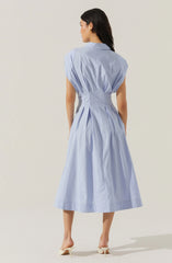 Beckett Tapered Waist Pleated Dress