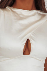 Meliza Keyhole Bust Maxi Dress Oyster