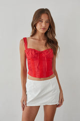 Kaylee Ditsy Eyelet Lace Mini Skort