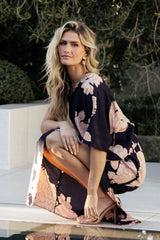 Halston Maxi Dress | Navy + Blush