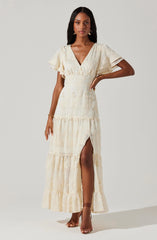 Junia Embroidered Tiered Maxi Dress