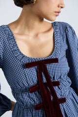 dakota blouse - blue check