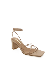 Issa Strappy Block Heel in Light Clay