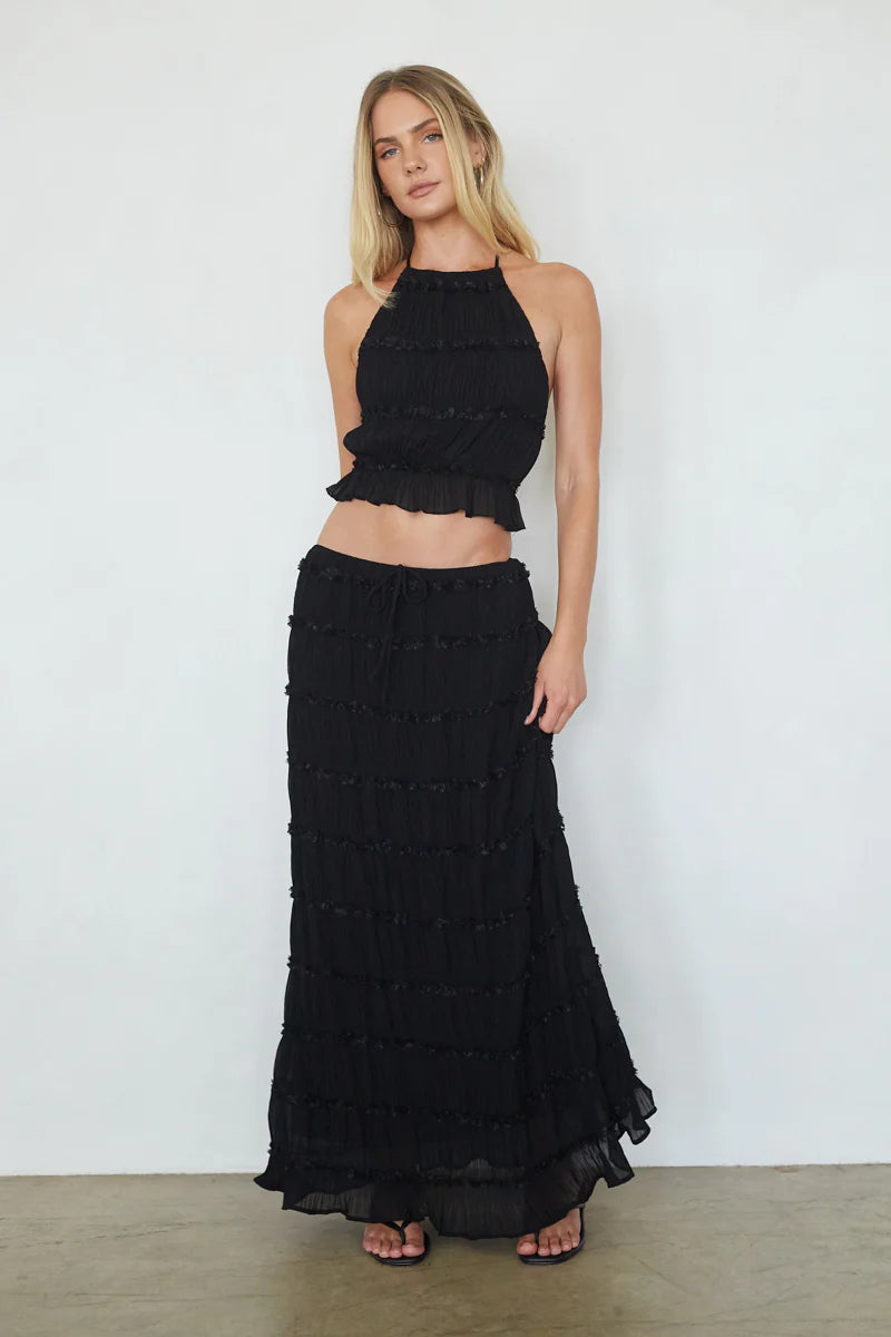 Kehlani Ruching Maxi Skirt