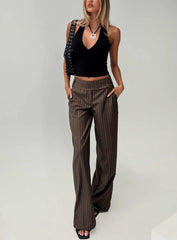 Cedars Low Rise Pant Brown Stripe