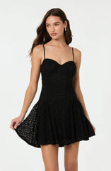 Lace Bustier Mini Dress