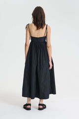 ALENA | DRESS RECYCLED FAILLE BLACK