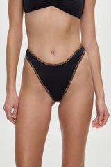 x BELLA HADID Presley High Waisted Bikini Bottom - Lucky Leopard