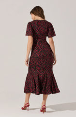 Sara Floral Lace Trim Dress