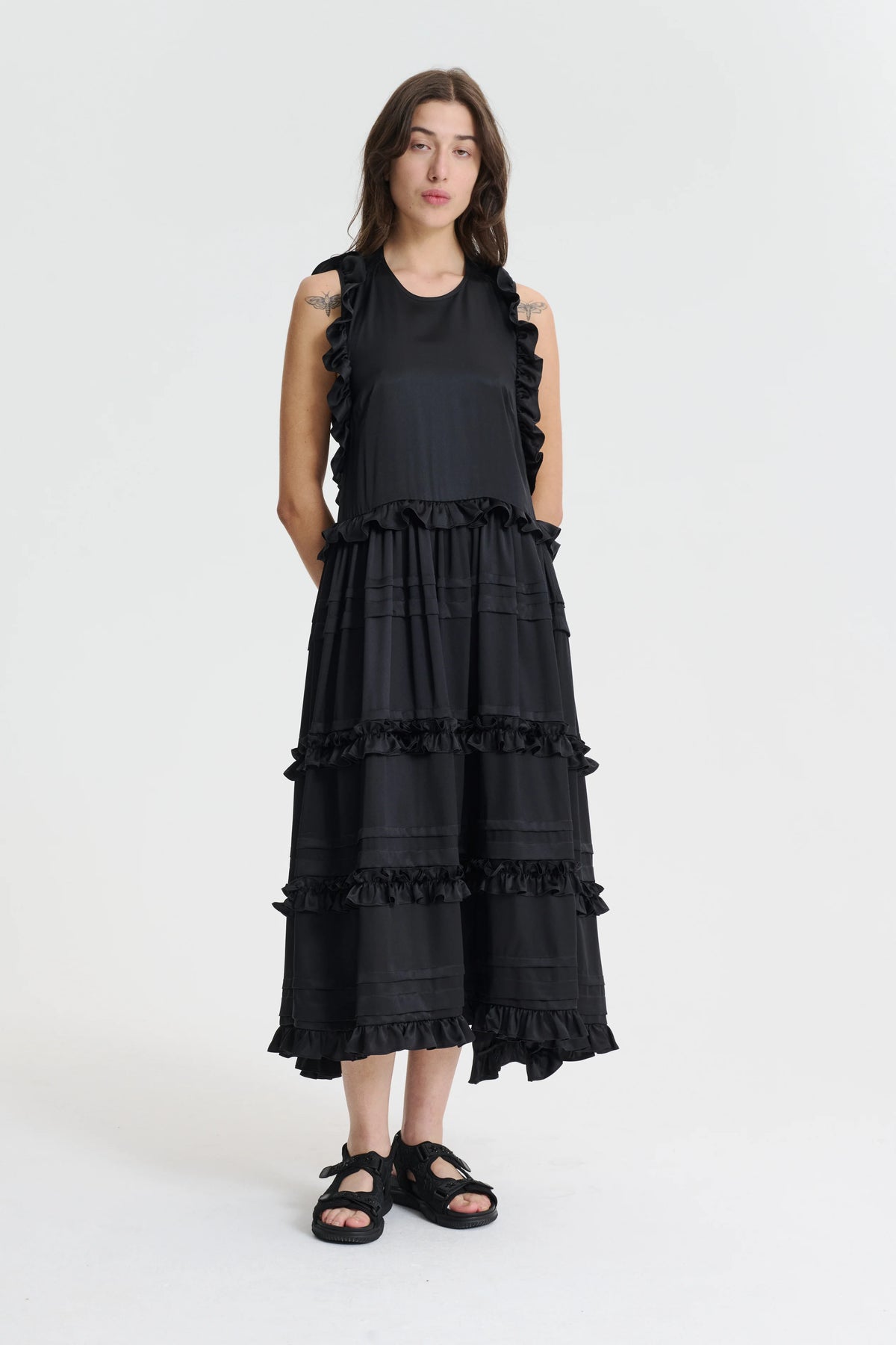 AILEEN | DRESS SILK SATIN BLACK