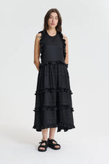 AILEEN | DRESS SILK SATIN BLACK