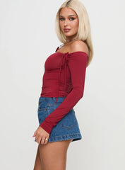 Nicolina Low Rise Denim Mini Skirt Light Wash