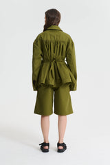 ALICE | JACKET DENIM OLIVE GREEN