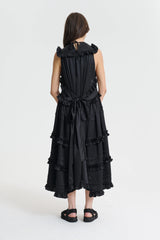 AILEEN | DRESS SILK SATIN BLACK
