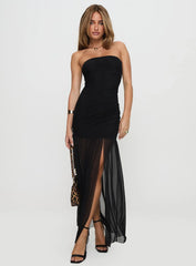 Decadent Strapless Maxi Dress Black Tall