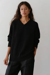 The Cotton Cashmere V-Neck Sweater