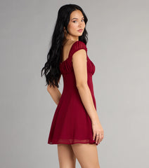 Sweet Yet Sultry Chiffon Mini Dress