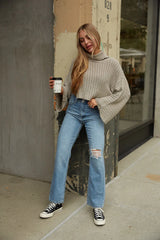 Hudson Distressed Straight Jeans