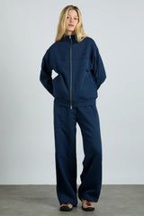 rafe jogger with crochet edge stripe - navy