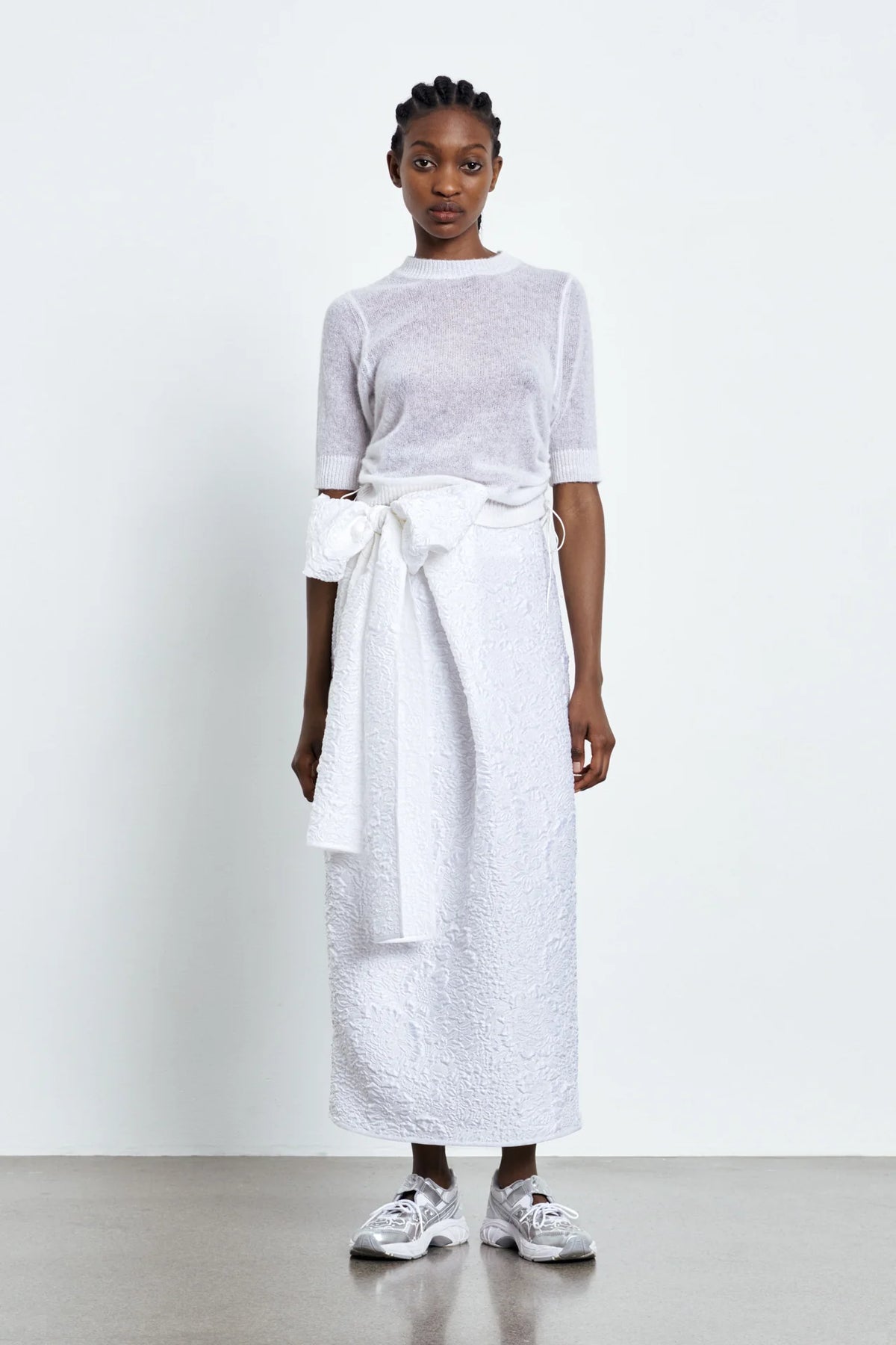 VIVIAN | SKIRT BORAGE CLOQUE? WHITE