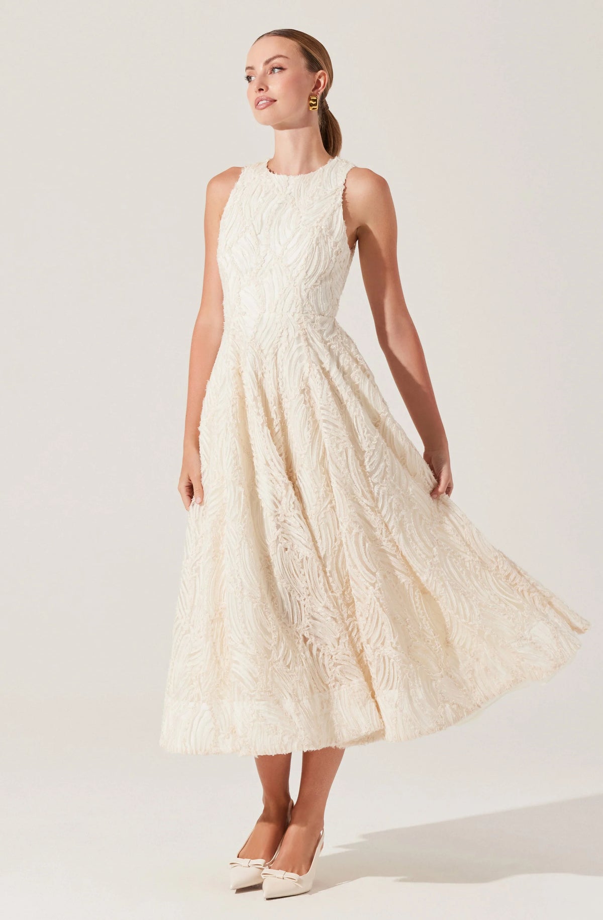 Lillemor 3D Textured Midi Dress