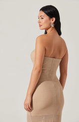 Kasandra Strapless Open Knit Dress