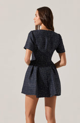 Janel Tweed Mini Skater Dress