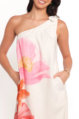 Charlize Maxi Dress - White Pink
