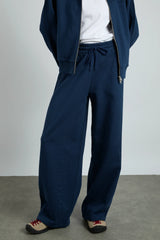 rafe jogger with crochet edge stripe - navy