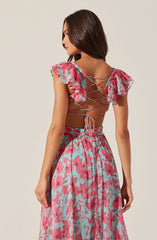 Primrose Floral Strappy Back Maxi Dress