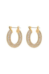 LUV AJ Pave Baby Amalfi Hoops