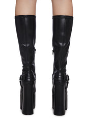 Gothic Echoes Stretch Platform Boots
