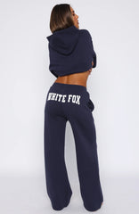 Shout It Out Wide Leg Sweatpants Navy