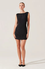 Open Cowl Back Mini Dress