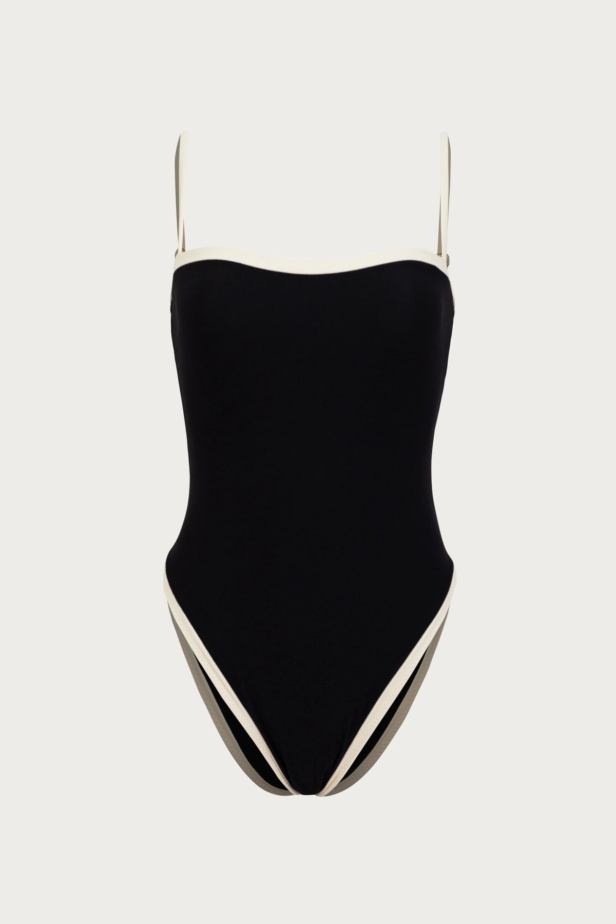 Colorblock One Piece (Faux Suede Black/Cream)