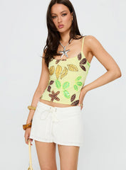 Maesie Tie Up Shorts White