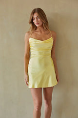 Logan Cowl Neck Mini Dress